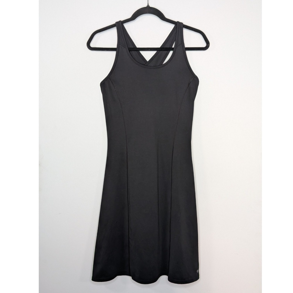 Mountain Hard Wear Criss Cross Back Shelf Bra Pull On Mini Dress Black Medium